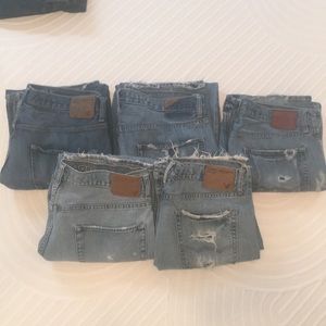 5 PAIRS AE Distressed Bootcut Demin Jeans